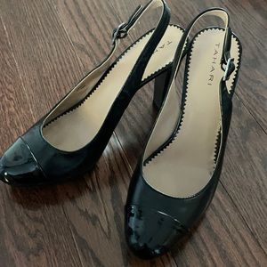 Tahari black heels
